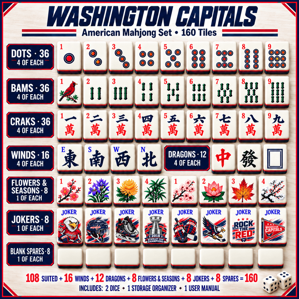 Premium WSC Mahjong Tiles Set TTMH