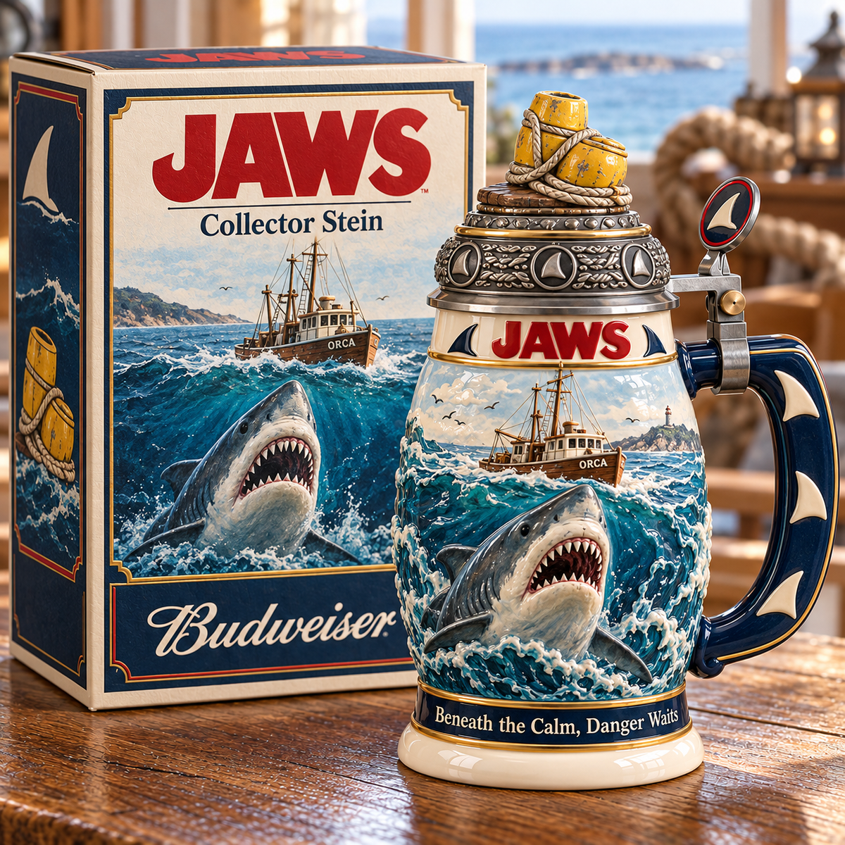 JAWS SCULPTED COLLECTOR STEIN HQH