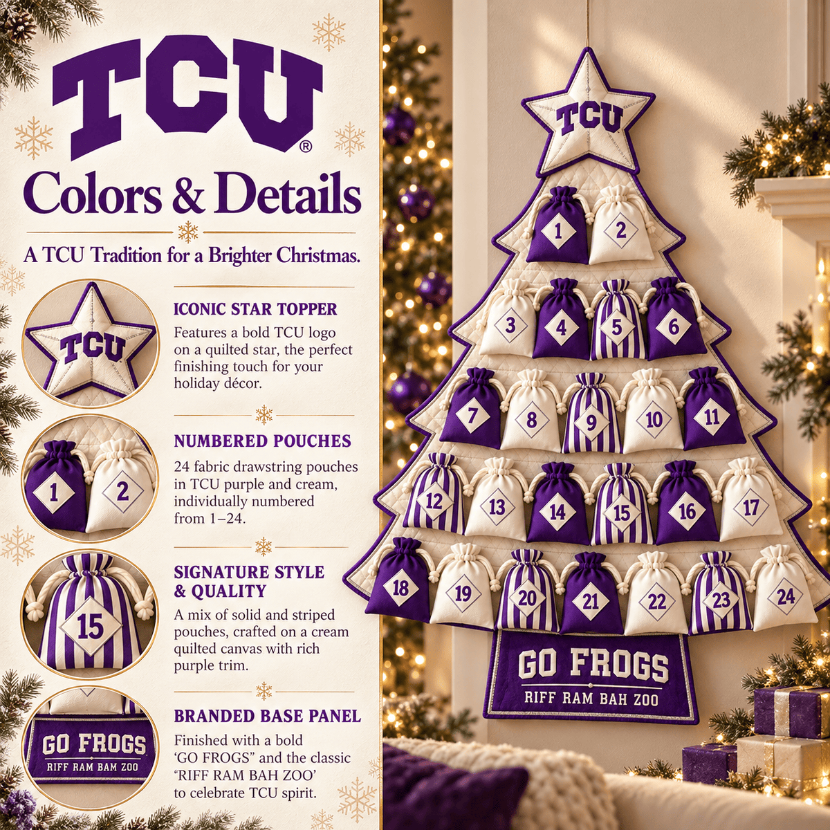 Premium TCU Christmas Tree Countdown Calendar TNSM
