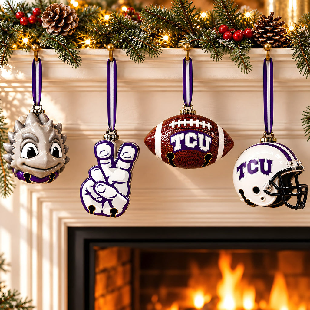 Premium TCU Christmas Bell Ornament PVNA