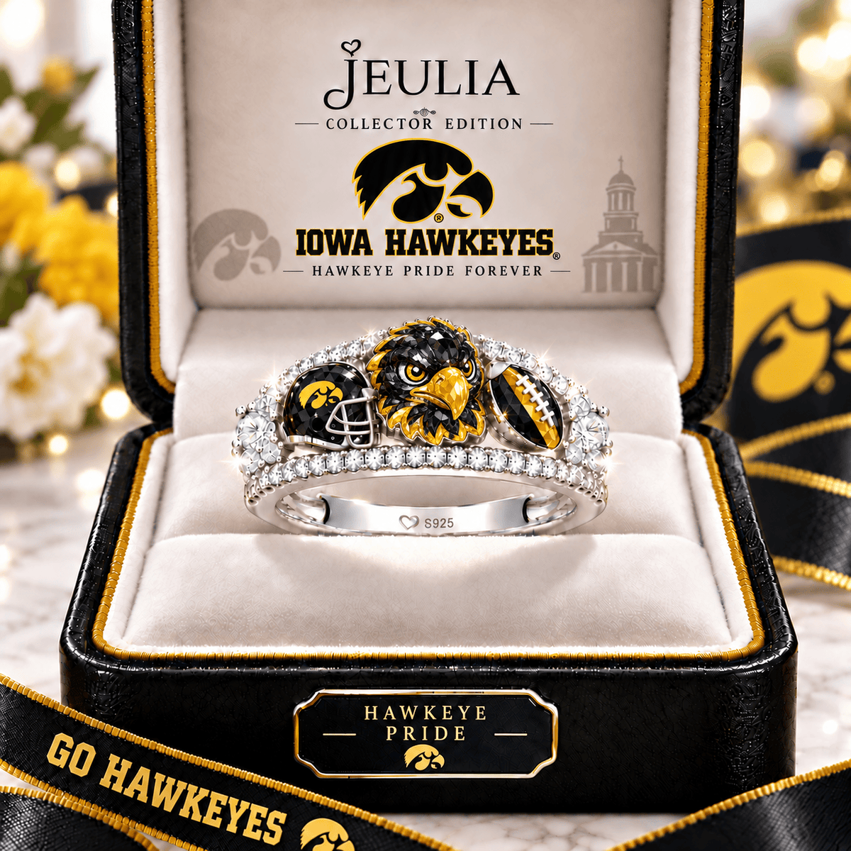 IWHK Premium Charm Pavé Statement Ring NTNA