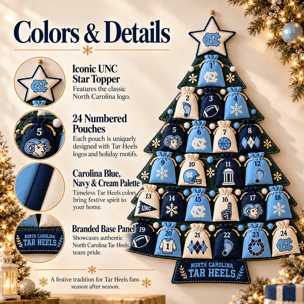 Premium UNC Christmas Tree Countdown Calendar TNSM