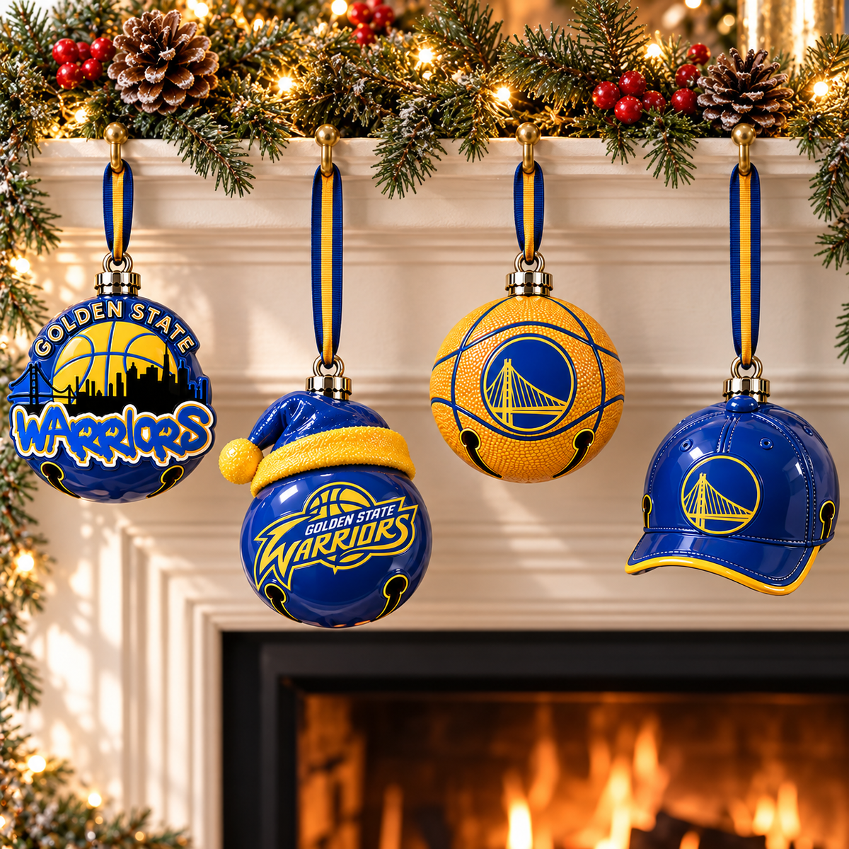 Premium GSW Christmas Bell Ornament PVNA