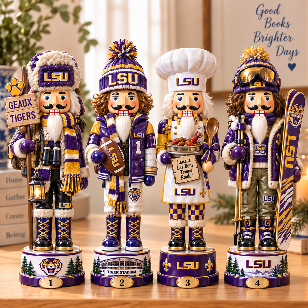 LSU Premium Christmas Nutcracker Collector Set NTTB