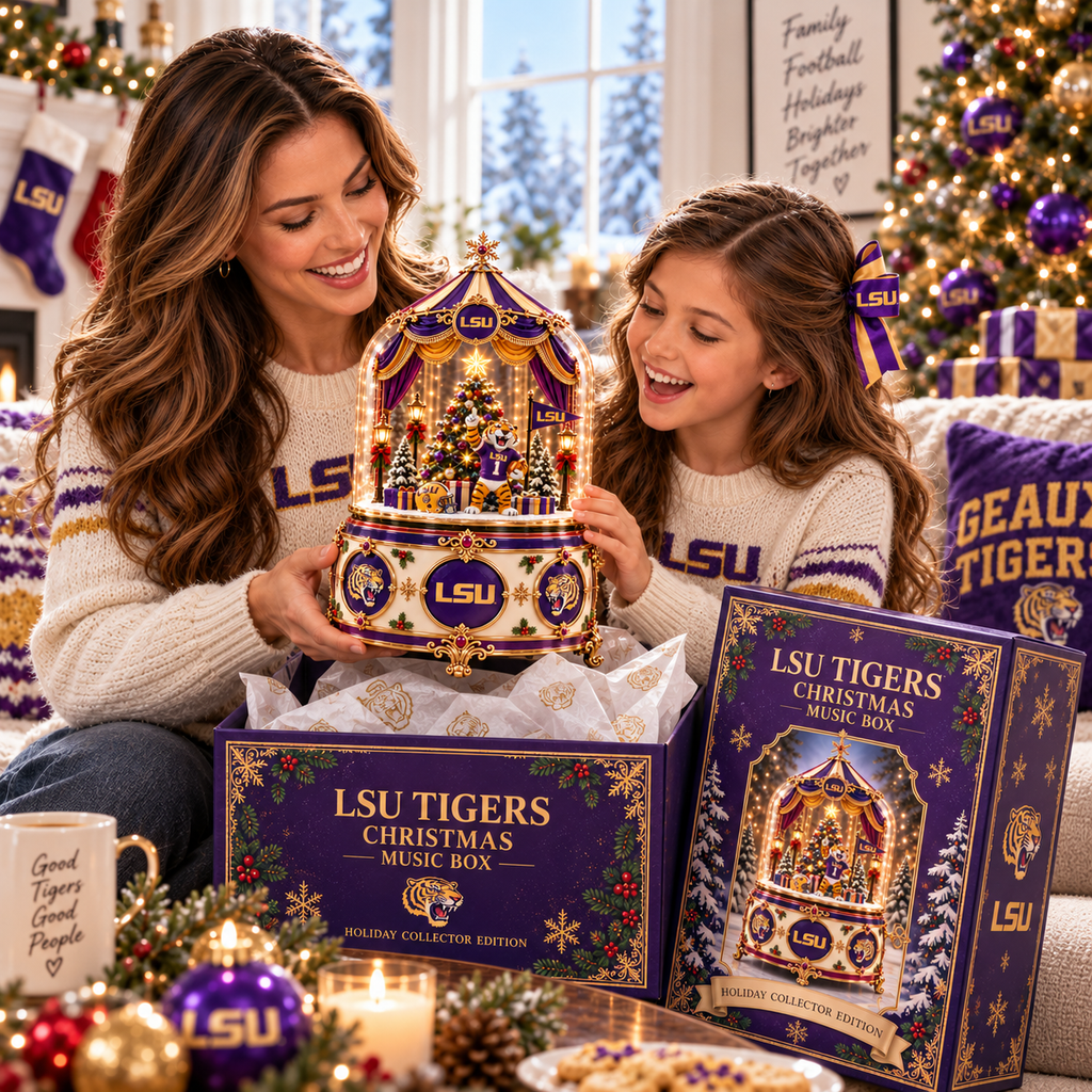 LSU Premium Chrismas collector music box PTT
