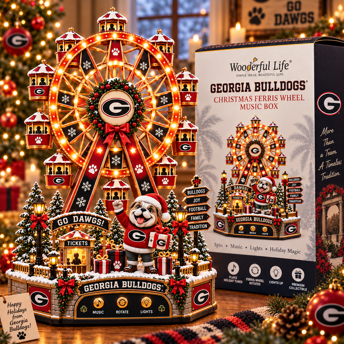 GGBD Premium Christmas Carousel Music Box BMD