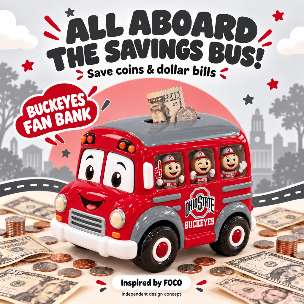 OSB School Bus Piggy Bank DNBN