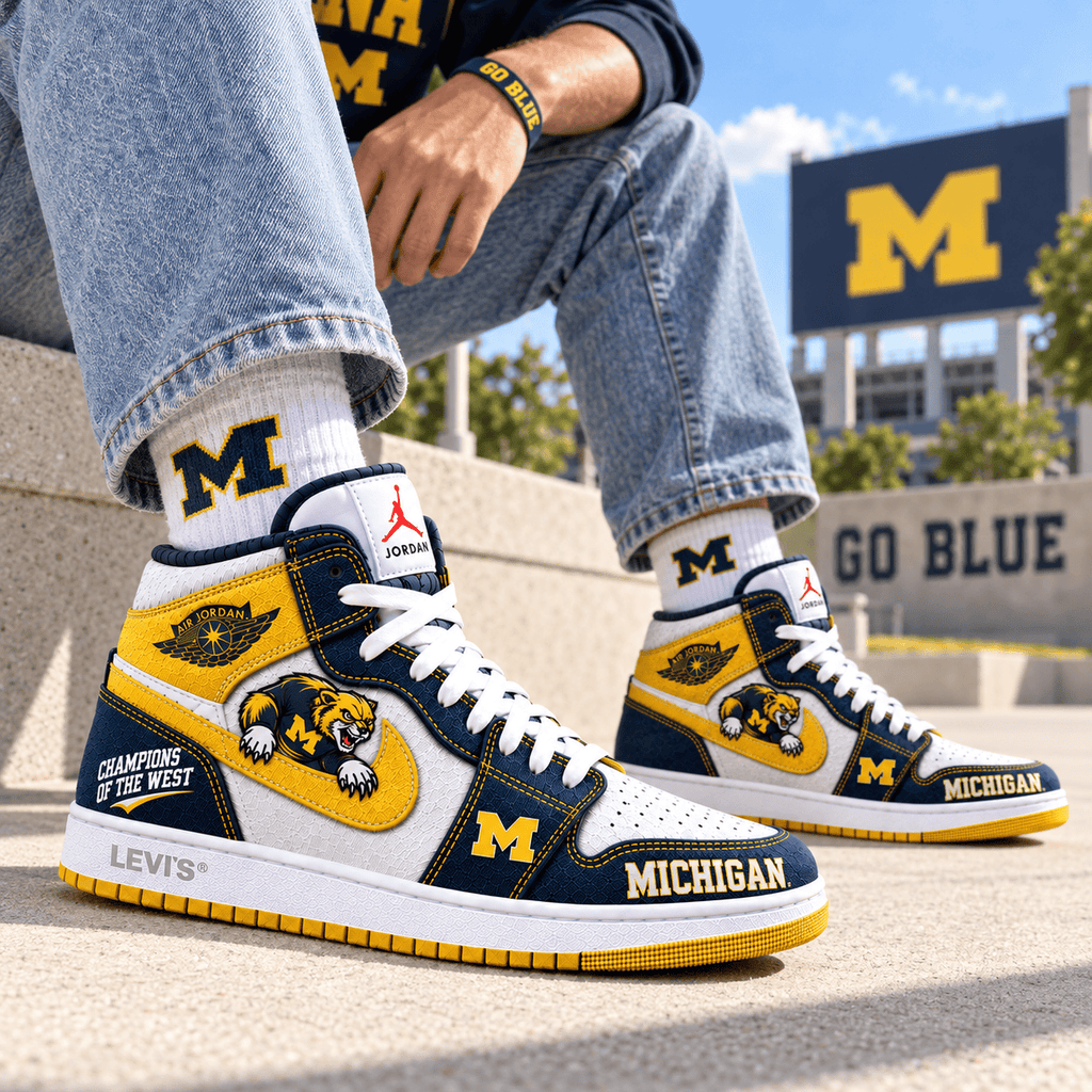 MWR Premium Denim Embroidered High-Top Sneakers NTNA