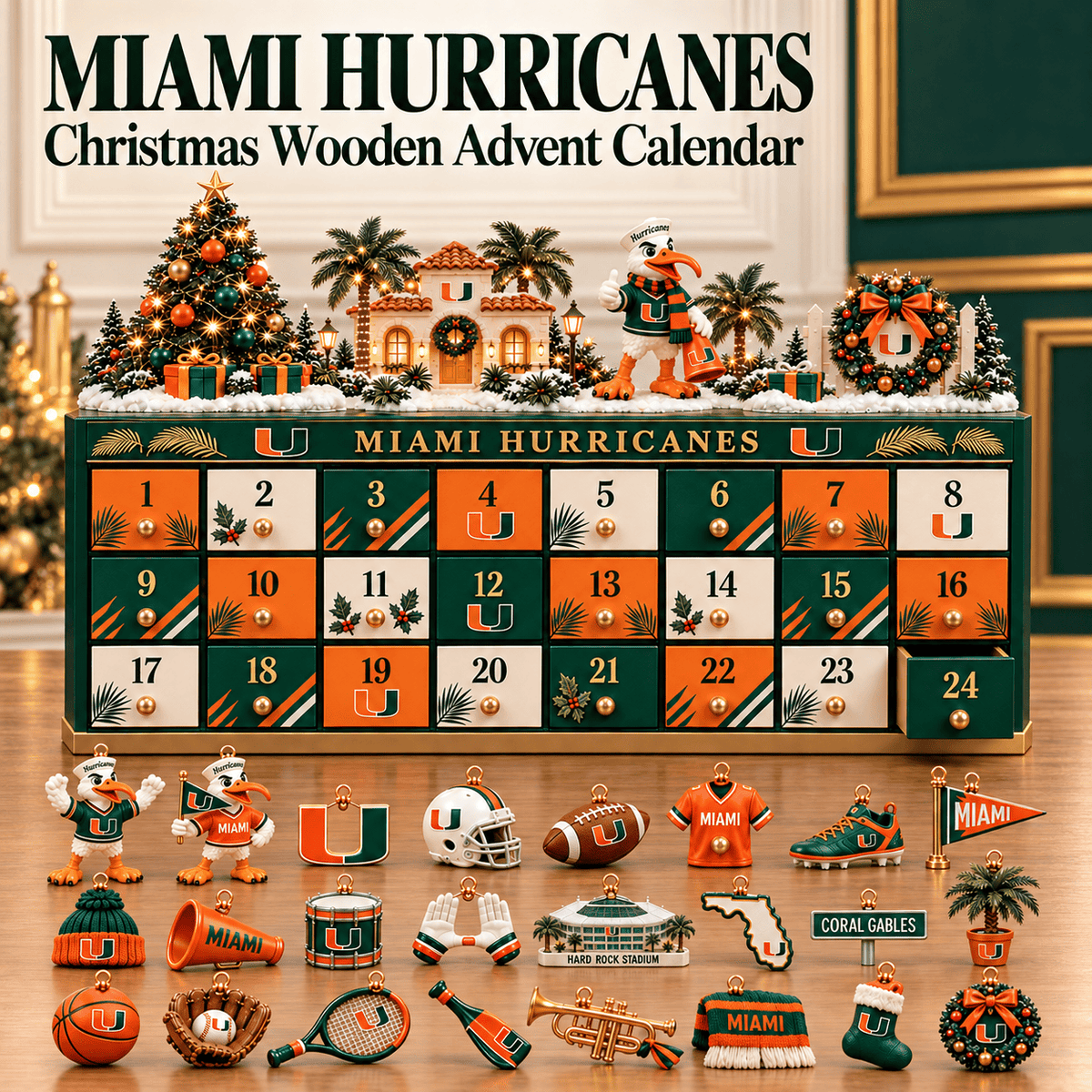 Premium MHC Christmas Wooden Advent Calendar TTMH