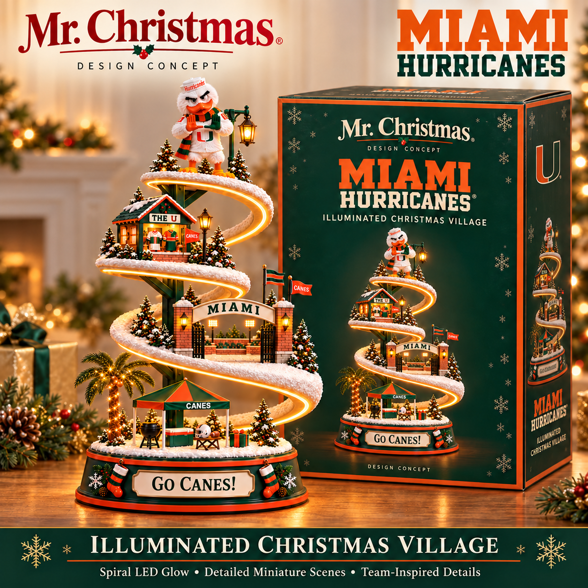 MHC Premium Illuminated Christmas Village NHVH