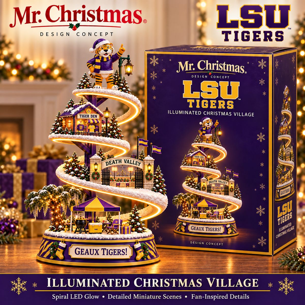 LSUT Premium Illuminated Christmas Village NHVH