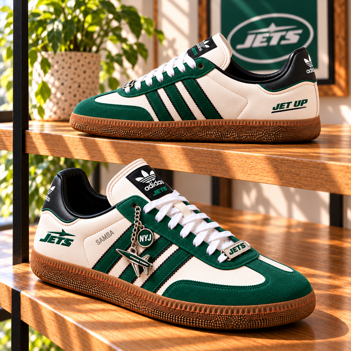 NYJ Premium Custom Low-Top Sneakers PNPA