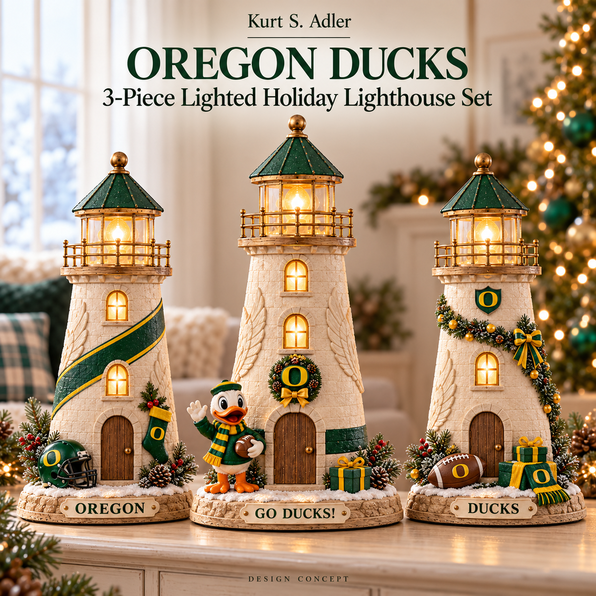 ORD Premium Holiday Lighthouse Trio TMH