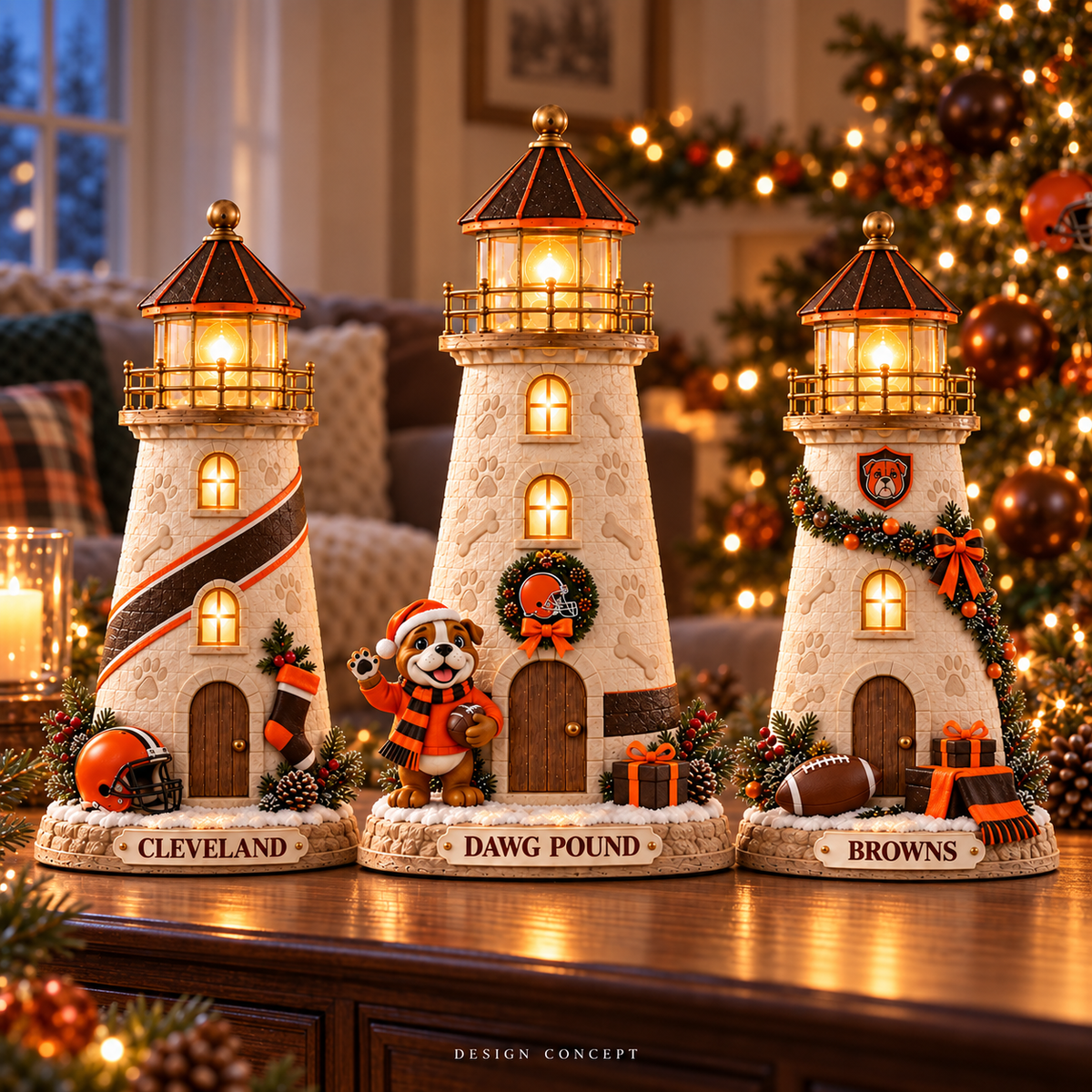CLVB Premium Holiday Lighthouse Trio TMH