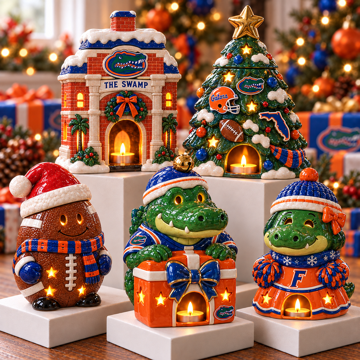 FGT CHRISTMAS CERAMIC CANDLE HOLDER HQH