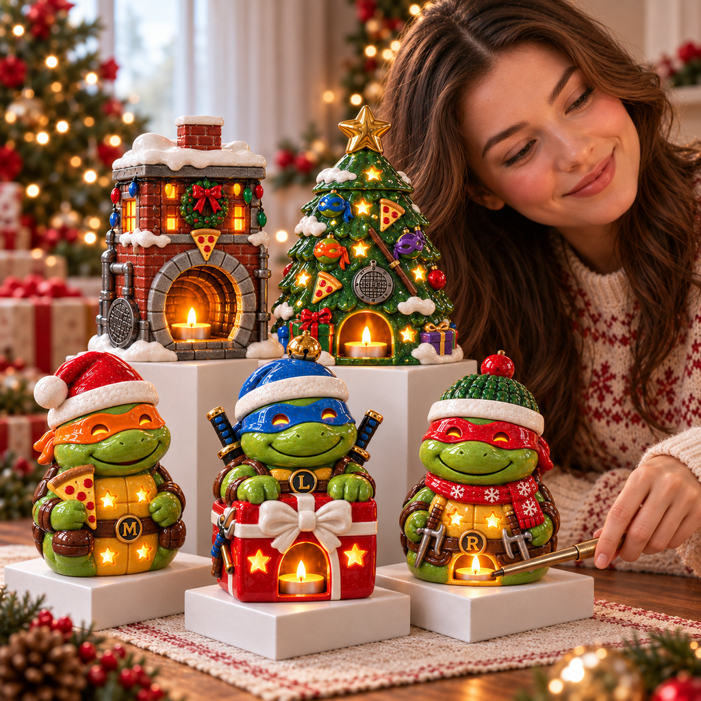 NJT CHRISTMAS CERAMIC CANDLE HOLDER HQH