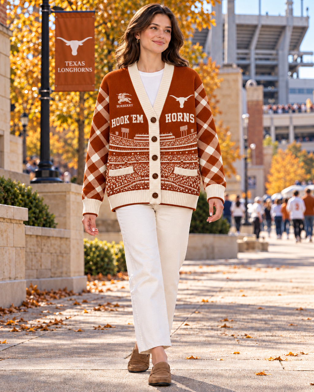 TLS Check Wool Blend Cardigan DNBN