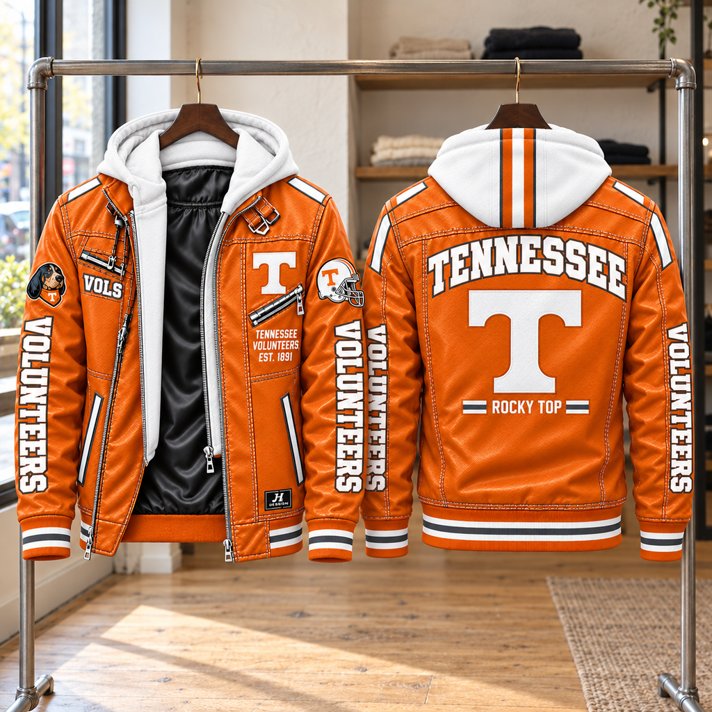 TVF Hooded Leather-Look Bomber Jacket – PNPA