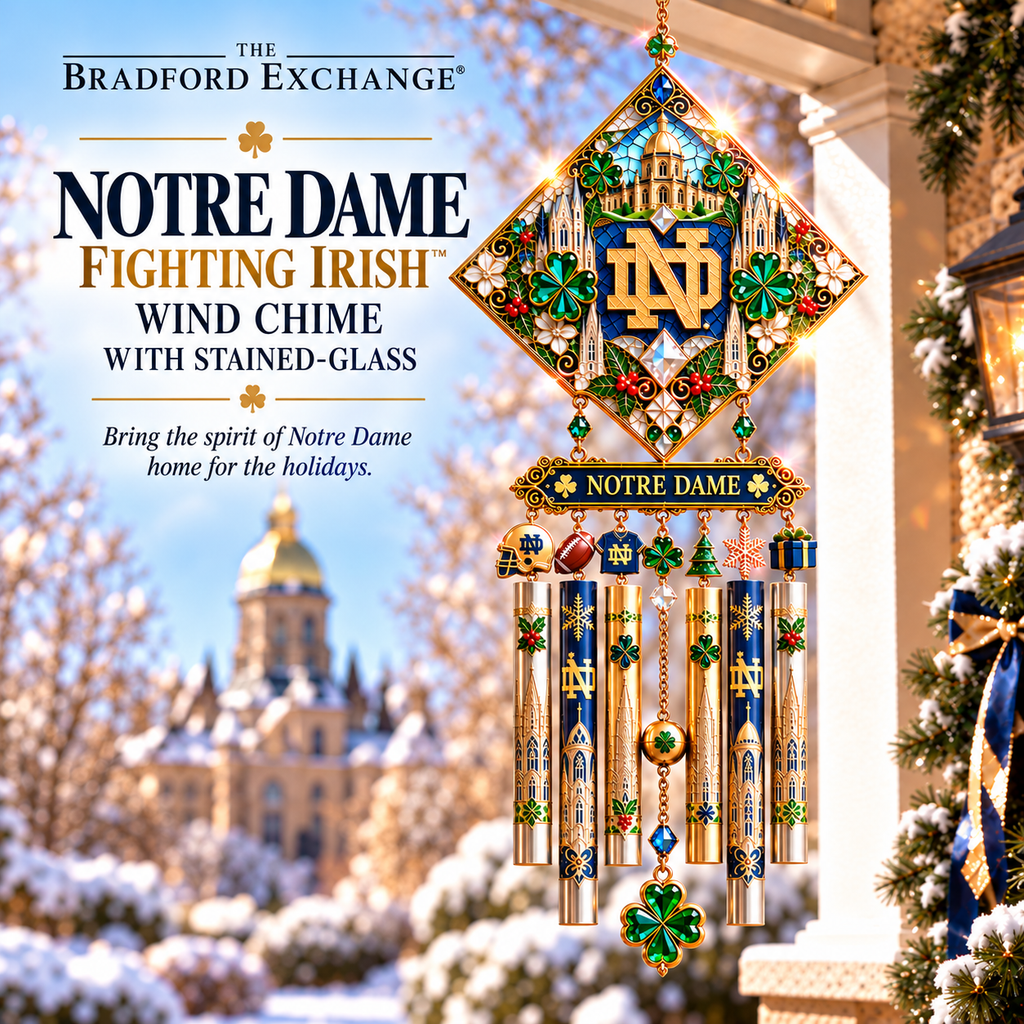NDFI Premium Christmas Stained Glass Wind Chime NTNA