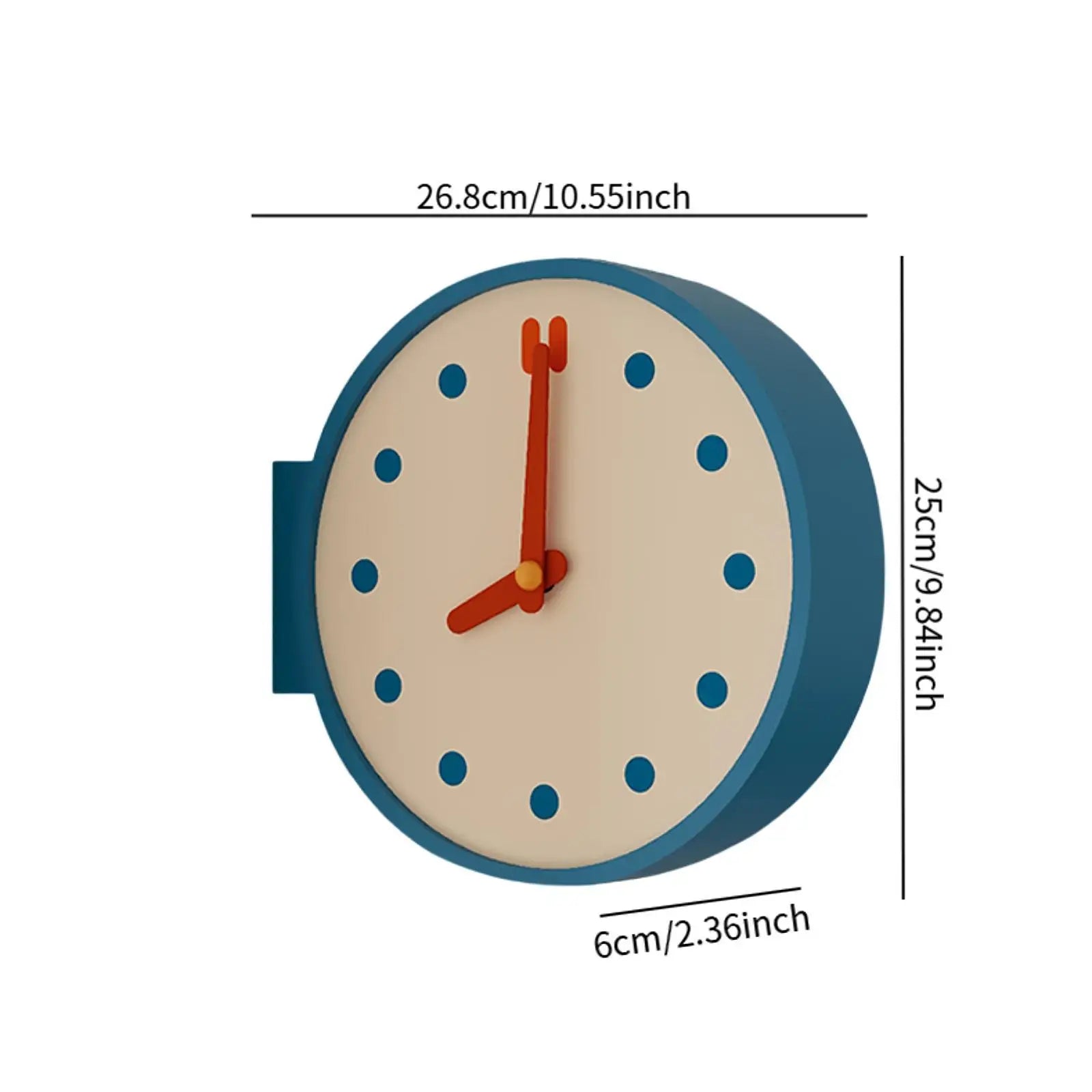 Wall Mounted Corner Clock Large Digital Easy Read Designer Clock Stylish Ornament for Living Room and Bedroom
