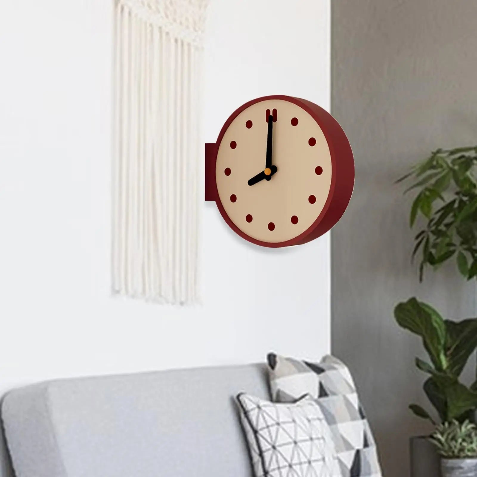 Corner Wall Clock Desktop Clock Minimalist Artwork Creative Double Sided Easy