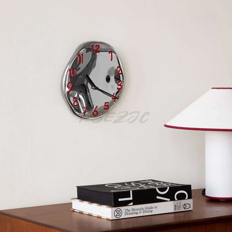 Time Ceramic Electroplating Art Wall Clock High End Watch Living Room Home Creative Clock