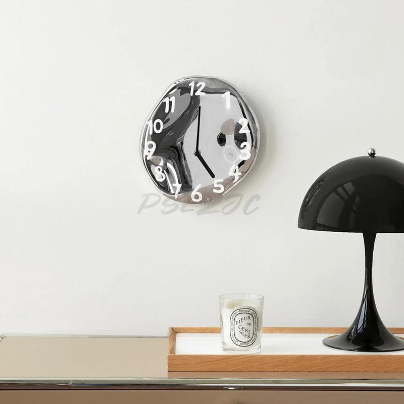 Time Ceramic Electroplating Art Wall Clock High End Watch Living Room Home Creative Clock