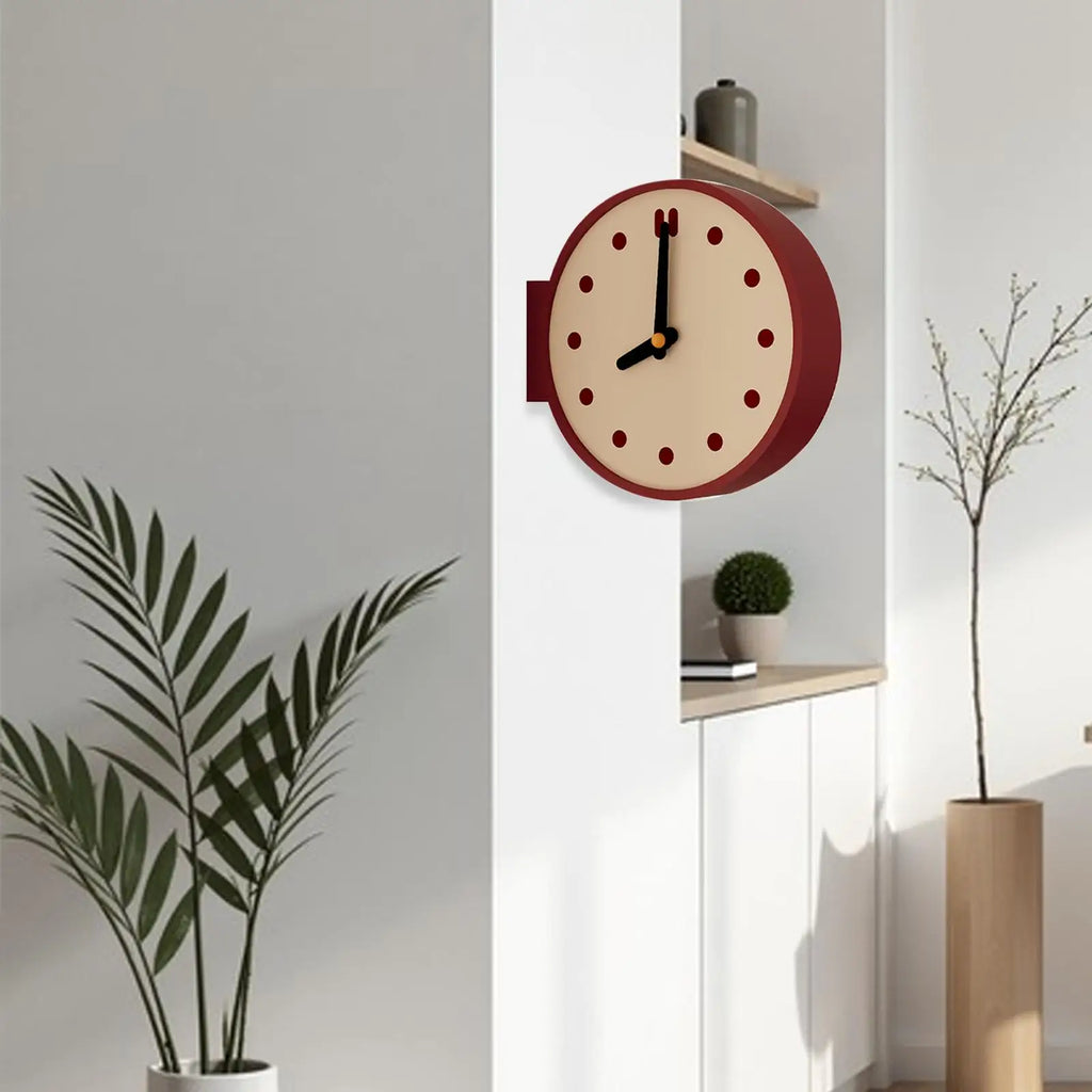 Corner Wall Clock Desktop Clock Minimalist Artwork Creative Double Sided Easy