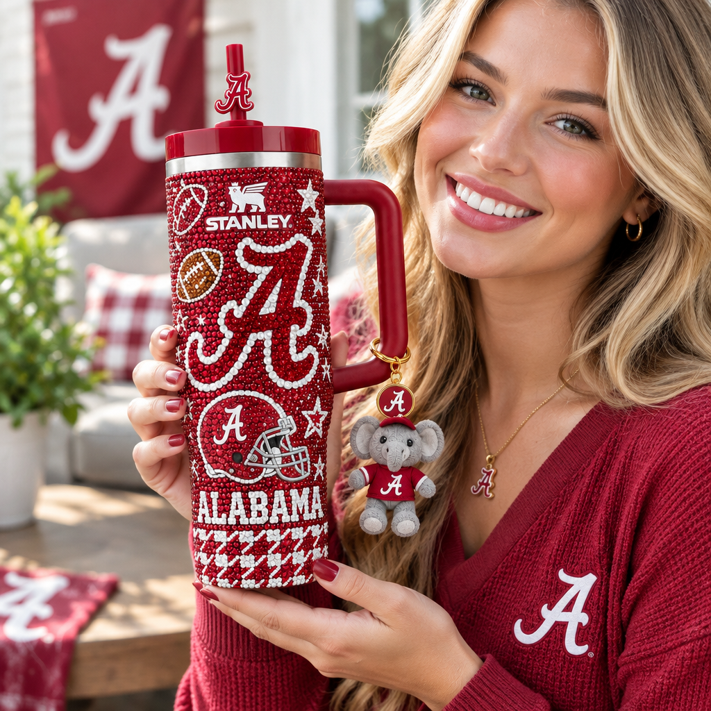 Alabama Crimson Tide 40oz Tumbler With Handle TTNL