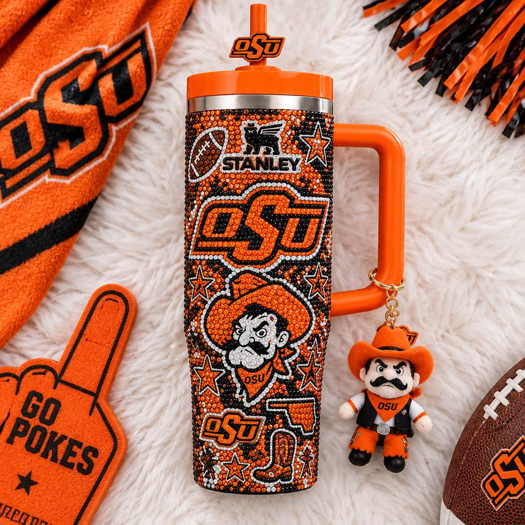 Oklahoma State Cowboys 40oz Tumbler With Handle TTNL