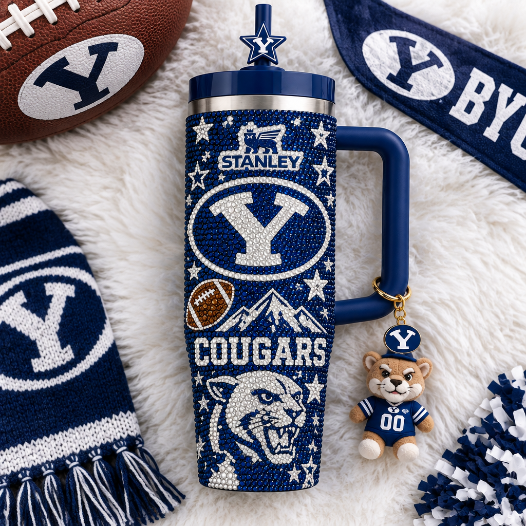 BYU Cougars 40oz Tumbler With Handle TTNL