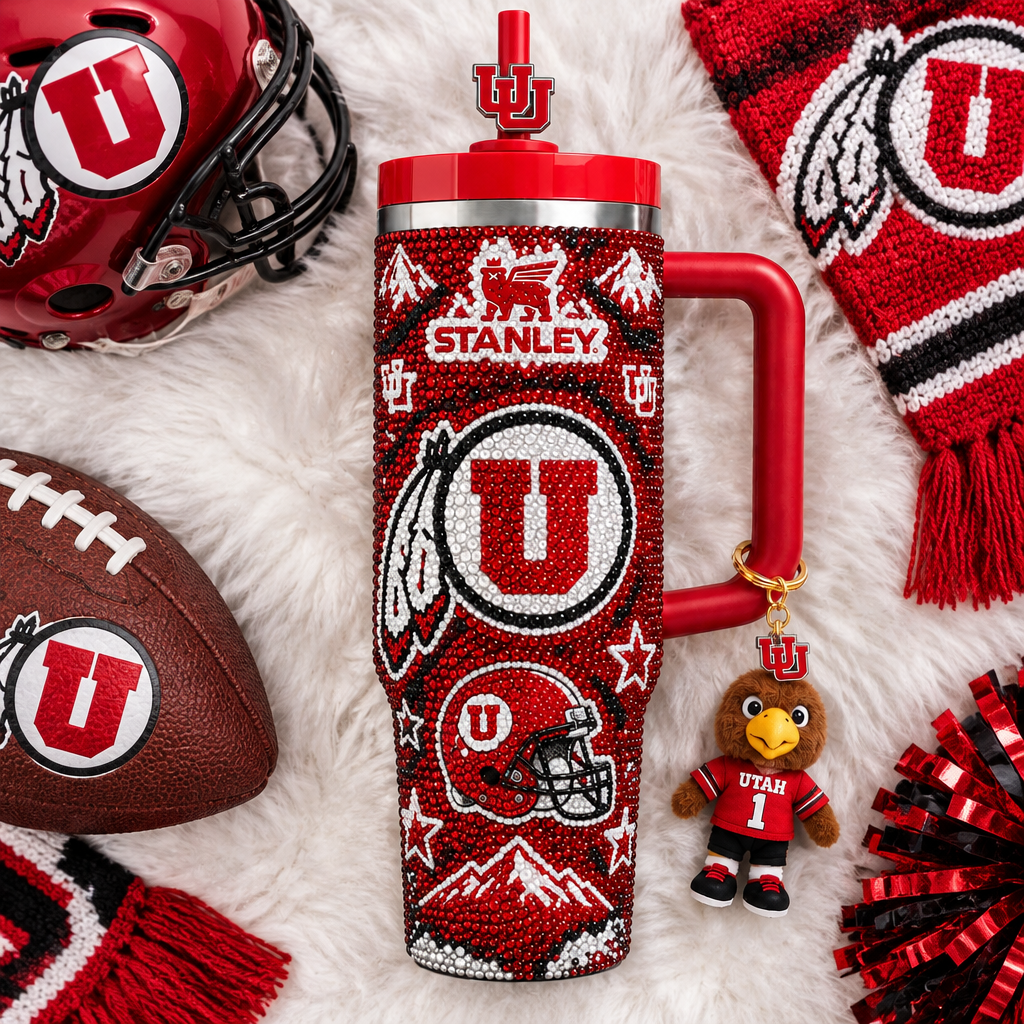 Utah Utes 40oz Tumbler With Handle TTNL