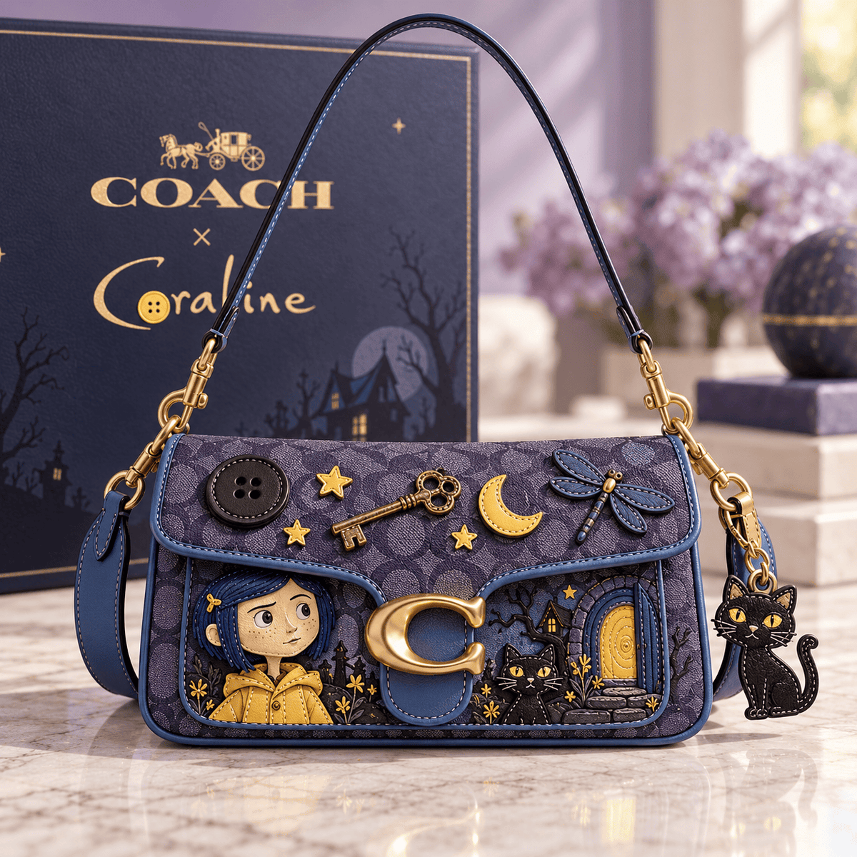 Premium CRLN Coach Shoulder Cross With Charm NPL