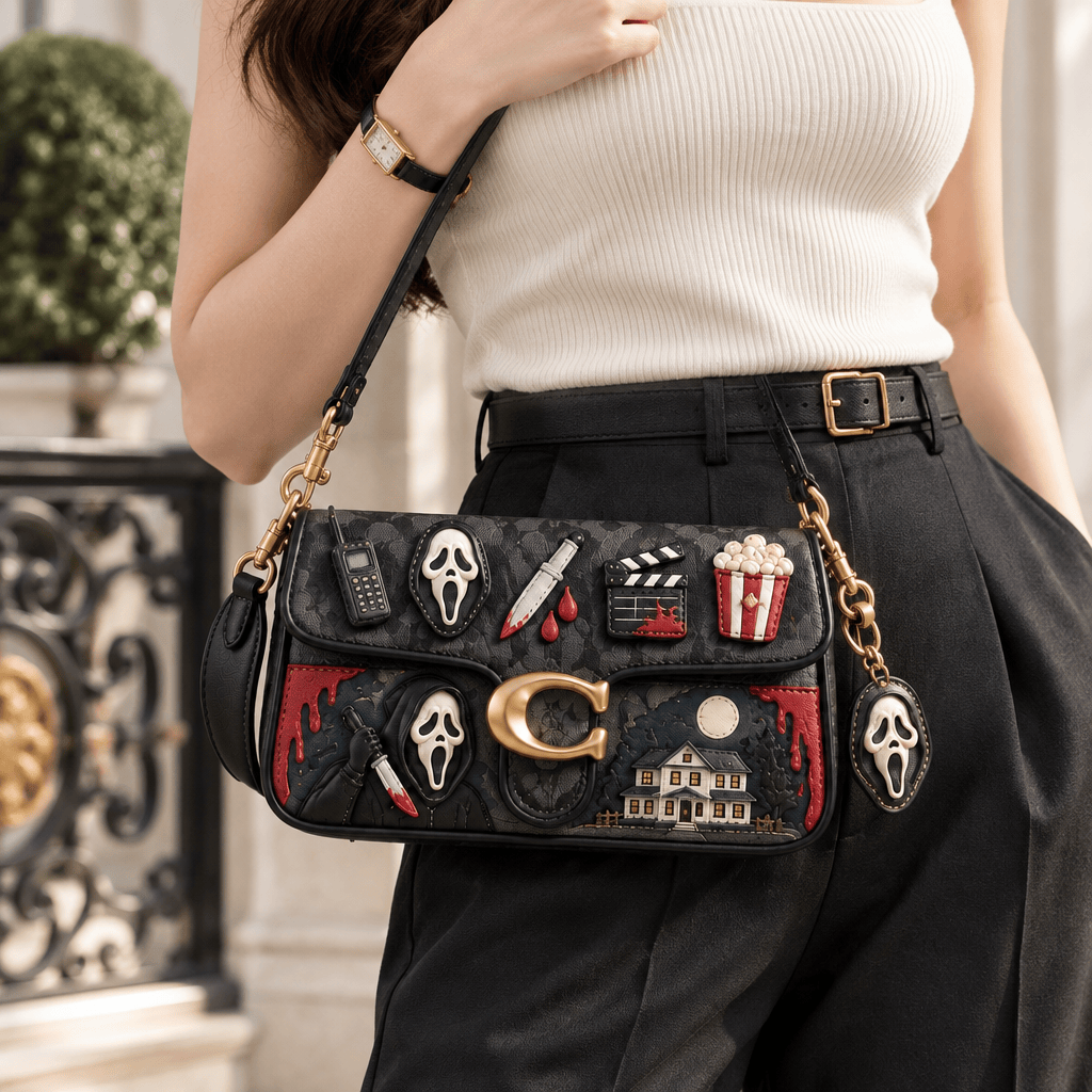 Premium SCRE Coach Shoulder Cross With Charm LNTH