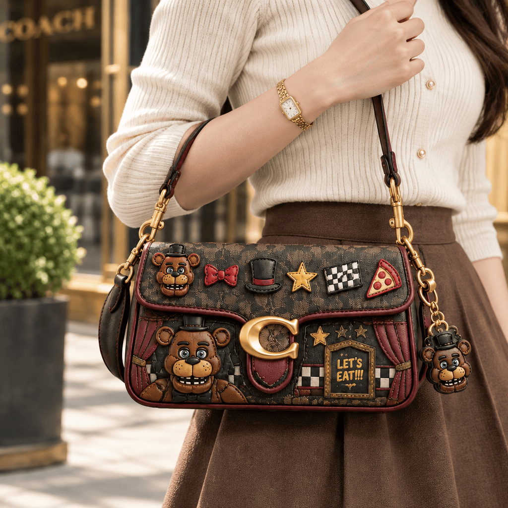 Premium 5NAF Coach Shoulder Cross With Charm LNTH