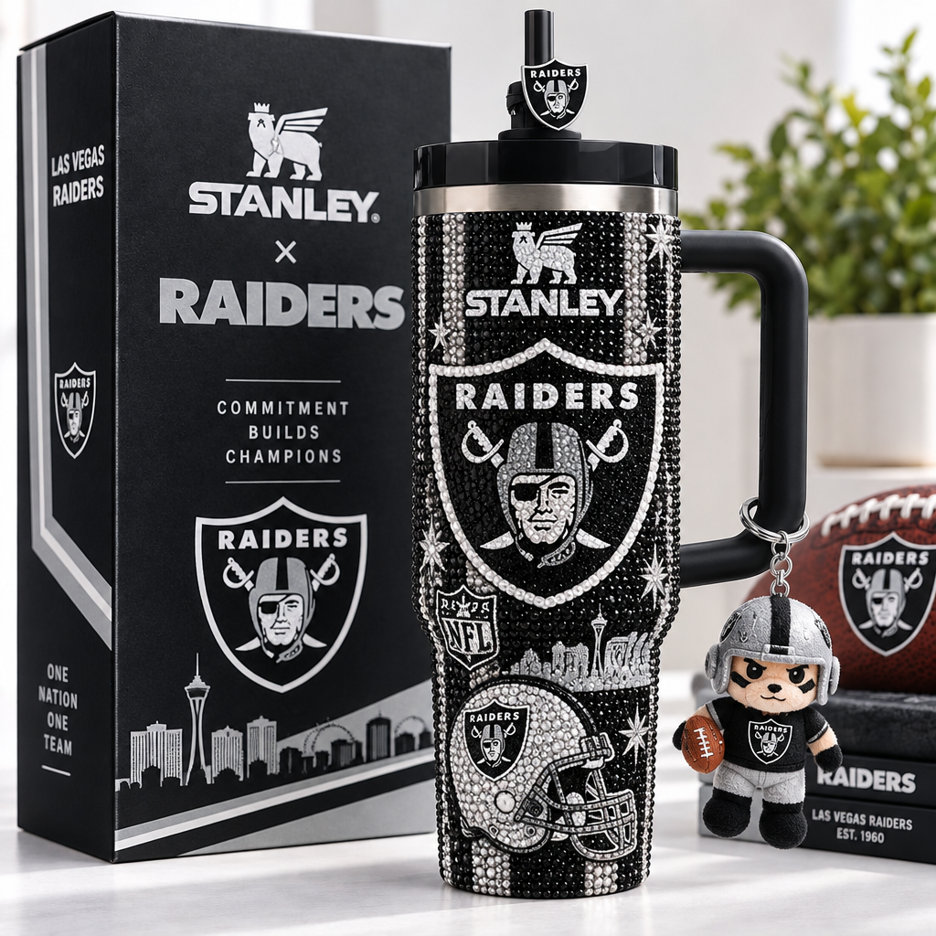 Las Vegas Raiders 40oz Tumbler With Handle TTNL