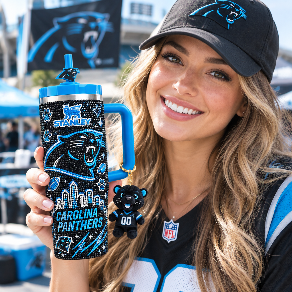 Carolina Panthers 40oz Tumbler With Handle TTNL