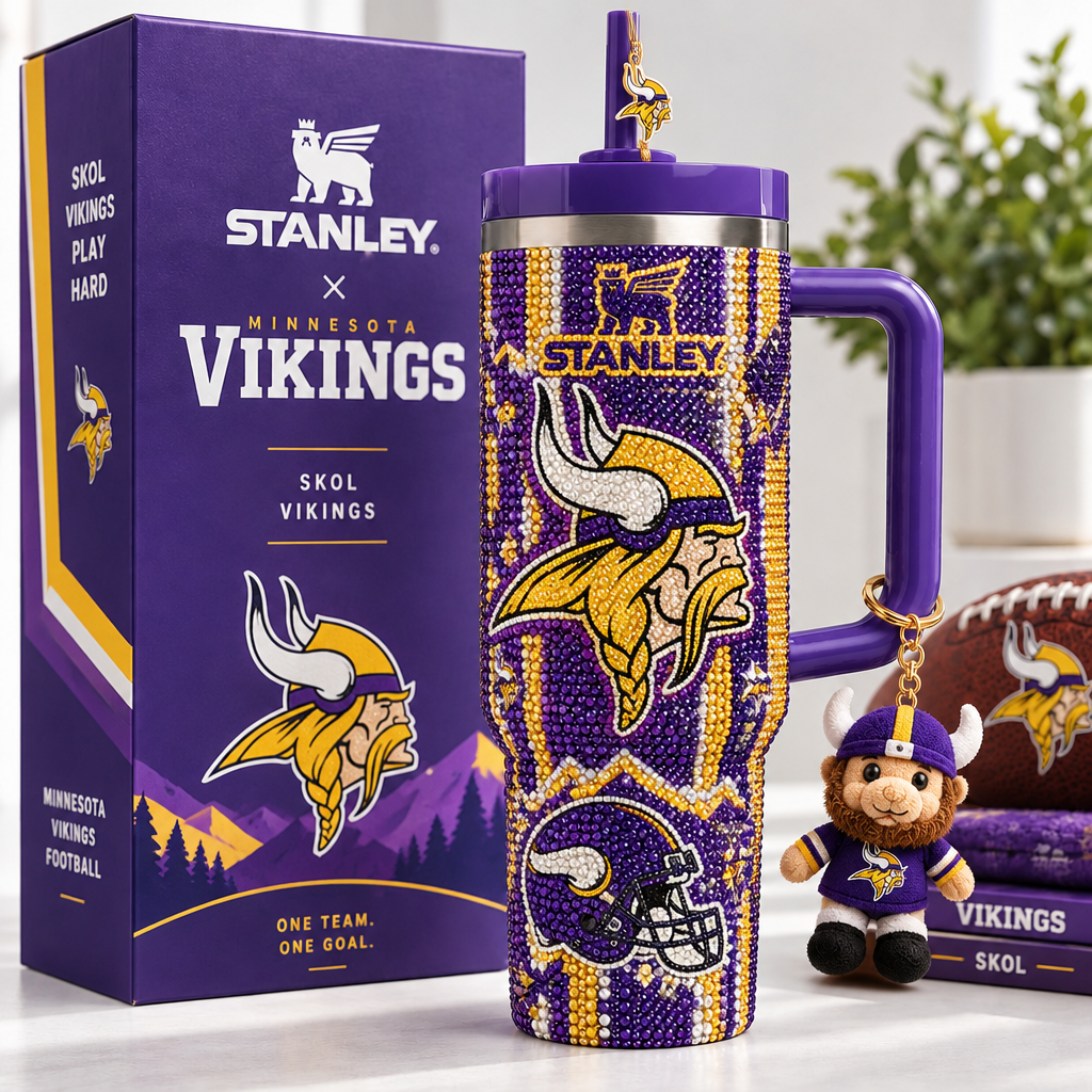 Minnesota Vikings 40oz Tumbler With Handle TTNL
