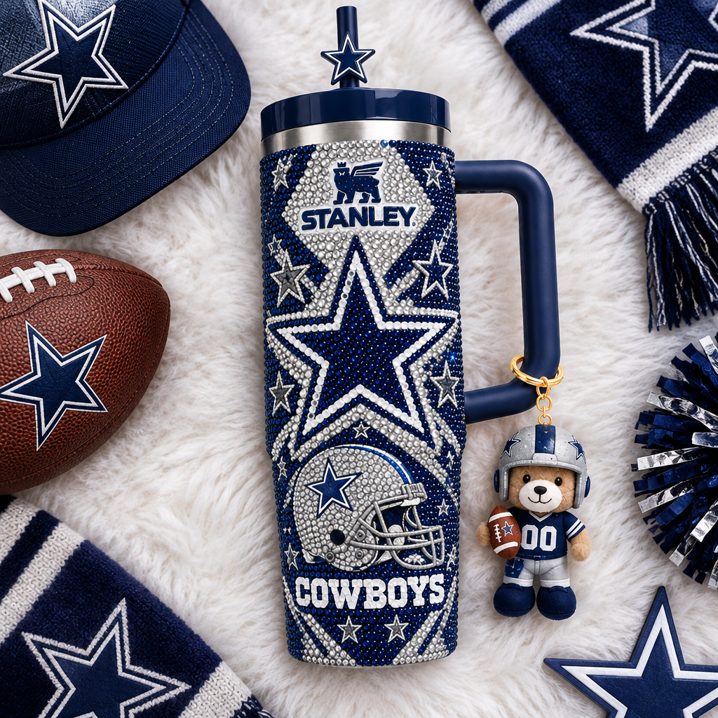 Dallas Cowboys 40oz Tumbler With Handle TTNL
