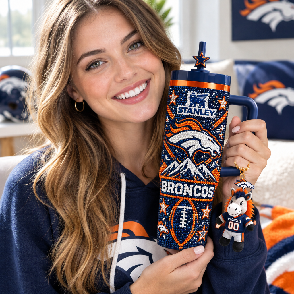 Denver Broncos 40oz Tumbler With Handle TTNL