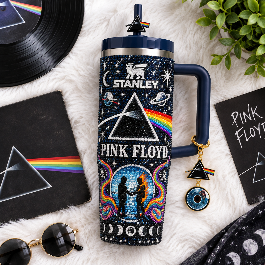 Pink Floyd 40oz Tumbler With Handle TTNL