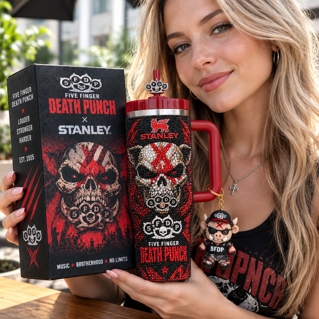 Five Finger Death Punch 40oz Tumbler With Handle TTNL