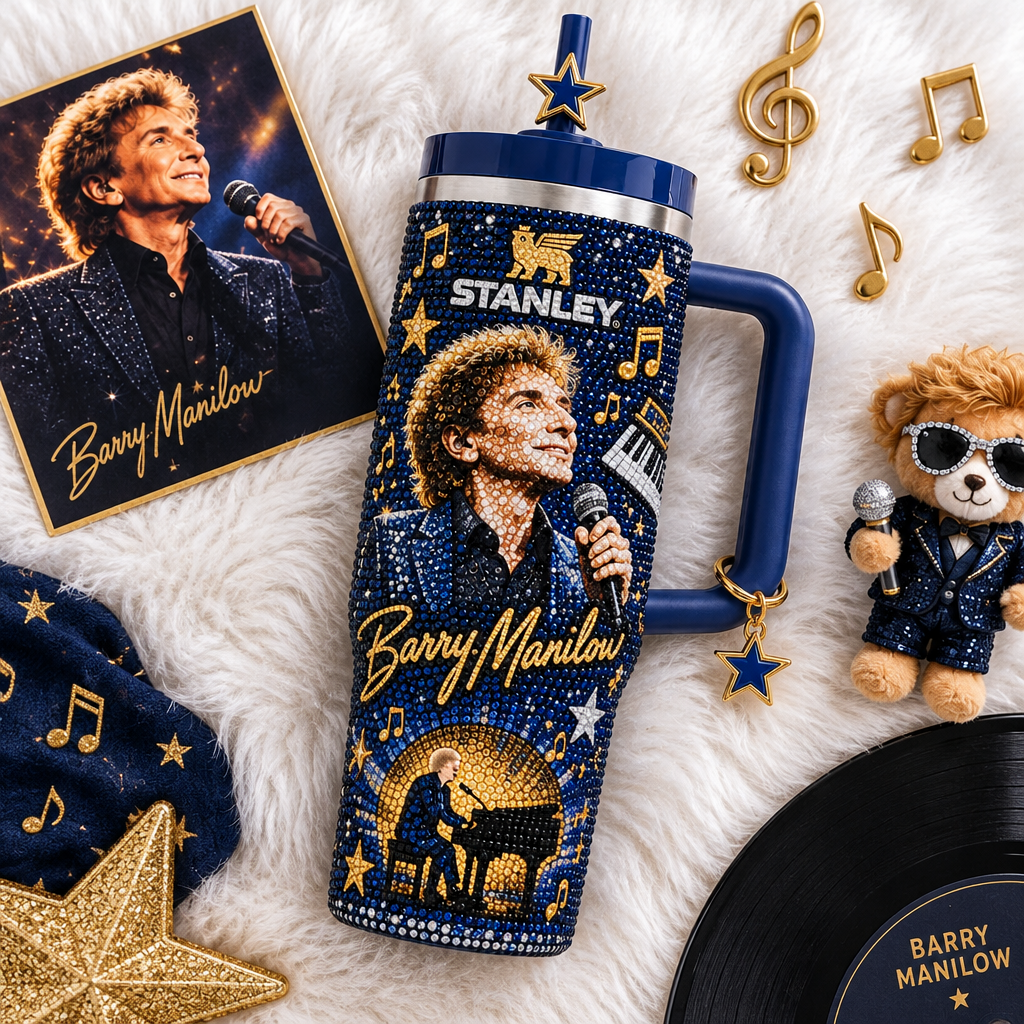 Barry Manilow 40oz Tumbler With Handle TTNL