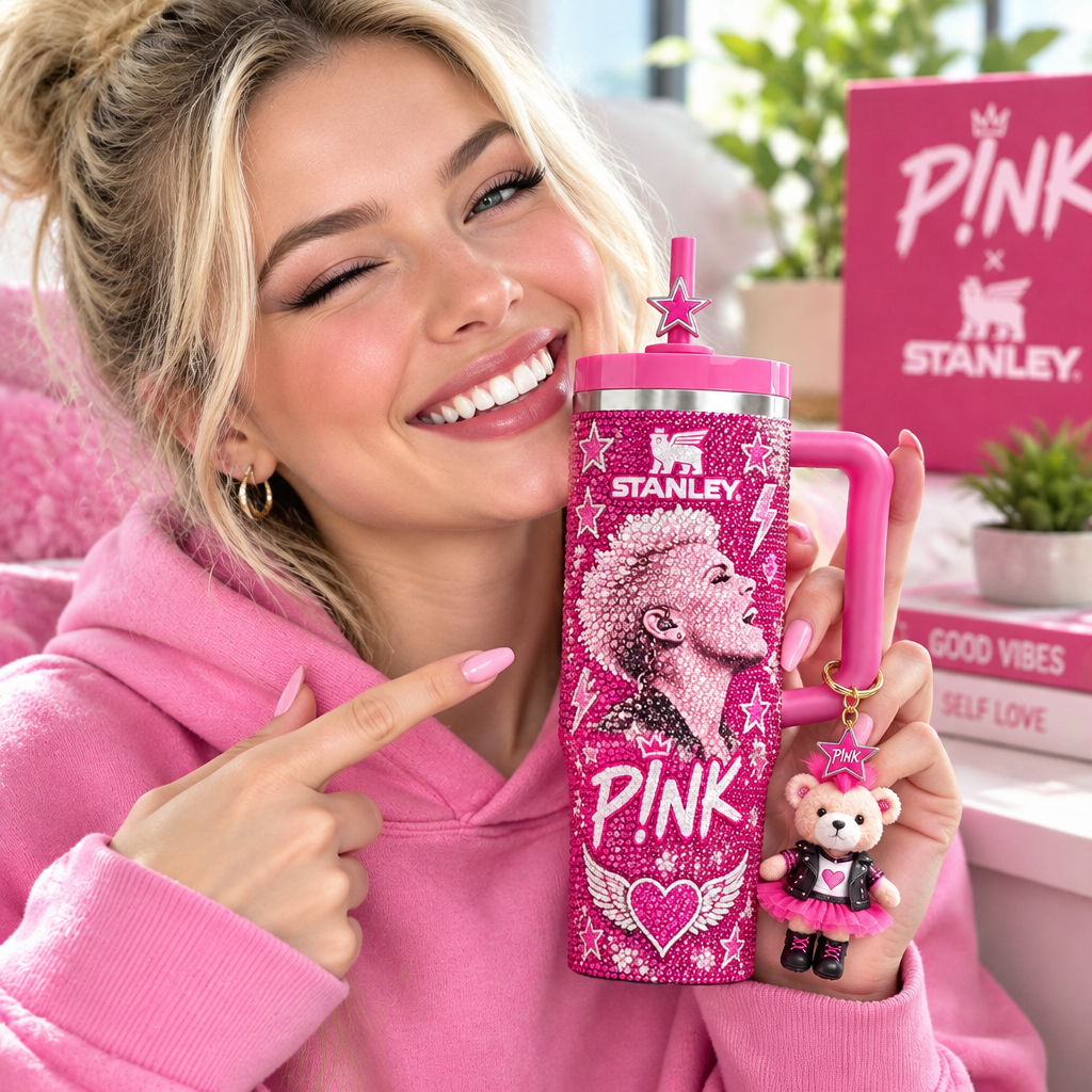 Pink 40oz Tumbler With Handle TTNL