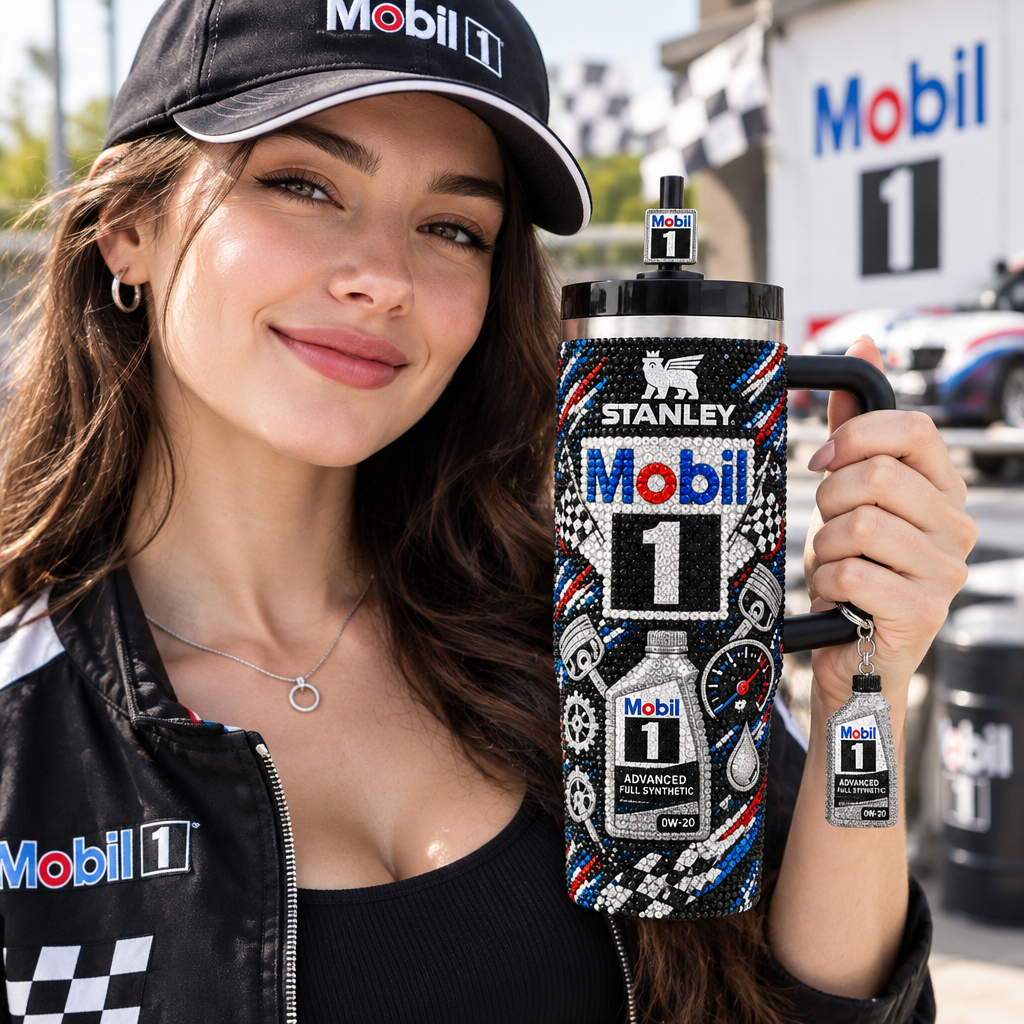 Mobil 1 40oz Tumbler With Handle TTNL