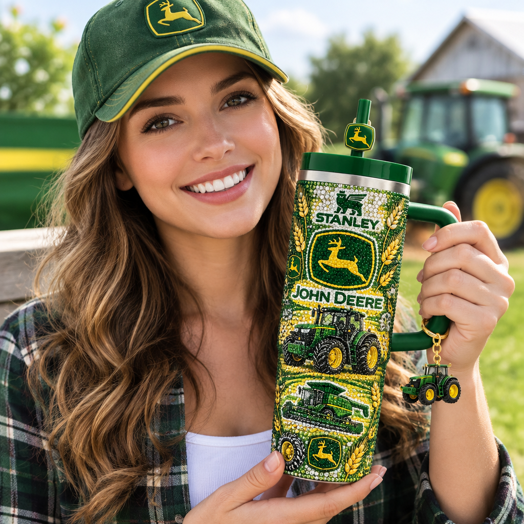 John Deere 40oz Tumbler With Handle TTNL