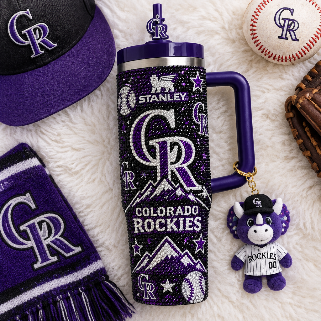 Colorado Rockies 40oz Tumbler With Handle TTNL