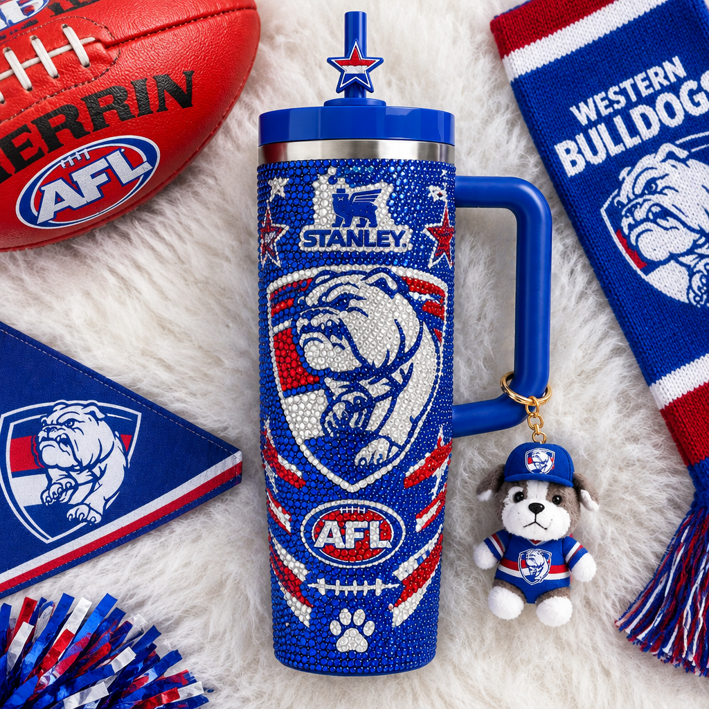 Western Bulldogs 40oz Tumbler With Handle TTNL